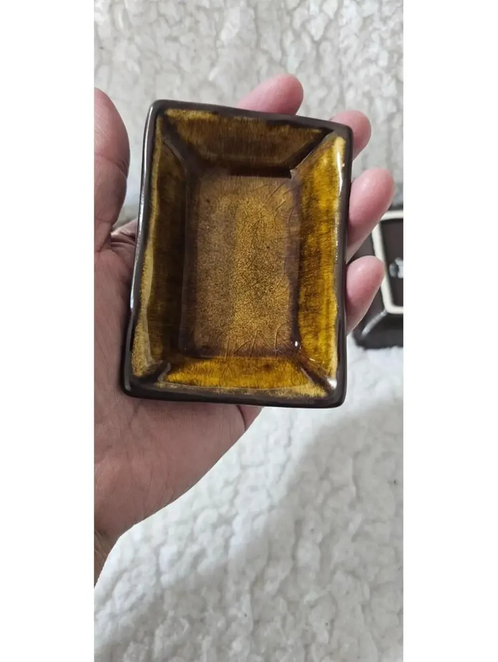 (Set Of 6) Pier 1 Condiment Sauce Bowls Tiger Eye Stoneware 3.5